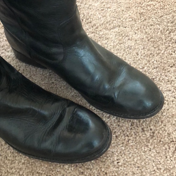 Frye Melissa Button Leather Riding Boot - Picture 4 of 7